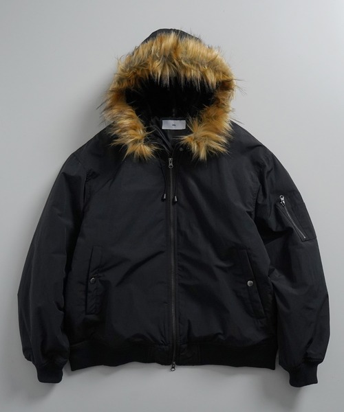 ブルゾン アウター AW N2-B ダブルジップナイロンブルゾン フード