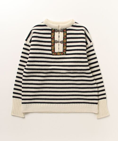 星柄 インターシャ ヘアリーニット プルオーバー ニット セーター