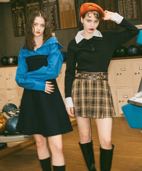 REDYAZEL（レディアゼル） スカート ダブルベルトチェックプリーツミニ