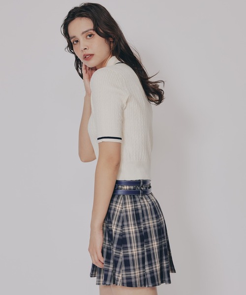 REDYAZEL（レディアゼル） スカート ダブルベルトチェックプリーツミニ