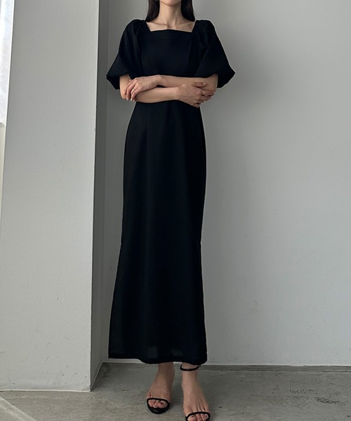 「Louere」 半袖ワンピース SMALL ブラック レディース_画像2