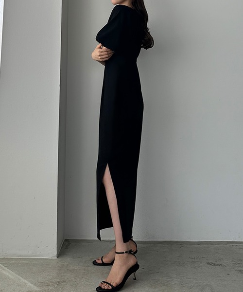 「Louere」 半袖ワンピース SMALL ブラック レディース_画像4