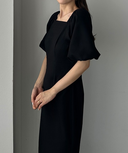「Louere」 半袖ワンピース SMALL ブラック レディース_画像7