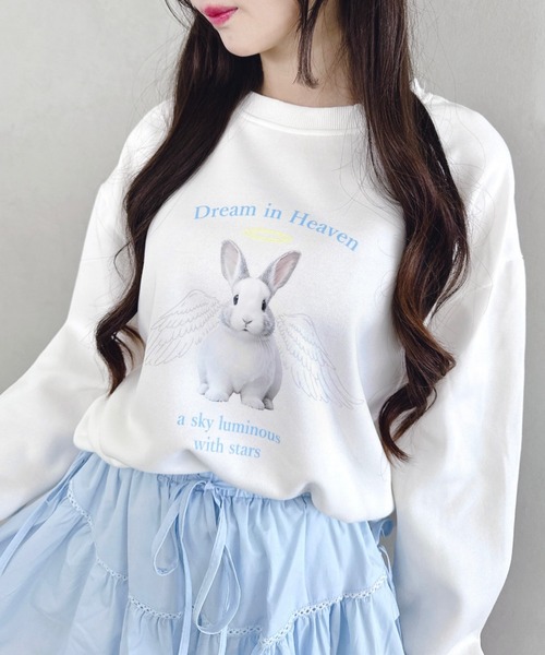 Loueme トレーナー スウェット アニマルロゴスウェットトップス