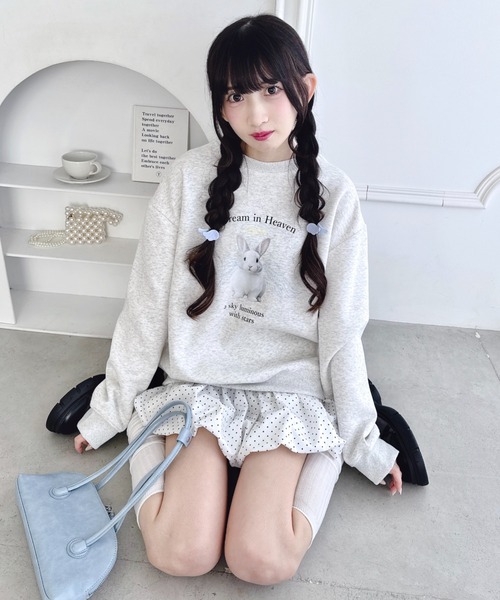 Loueme トレーナー スウェット アニマルロゴスウェットトップス