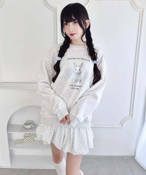 Loueme トレーナー スウェット アニマルロゴスウェットトップス