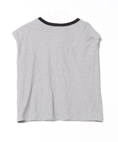 「KURO」 ボーダー柄半袖Tシャツ 2 ホワイト レディース_画像2