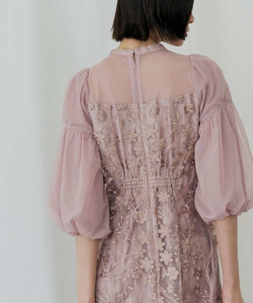 ANDRESD ドレス フローラルパターンフレアドレス / floral pattern