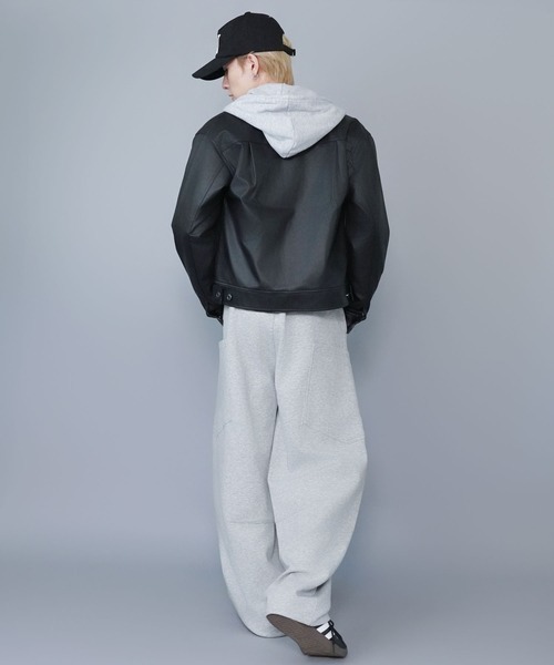 SPINNS（スピンズ） ブルゾン アウター 短丈合皮ジャケットブルゾン