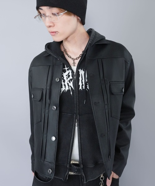 SPINNS（スピンズ） ブルゾン アウター 短丈合皮ジャケットブルゾン