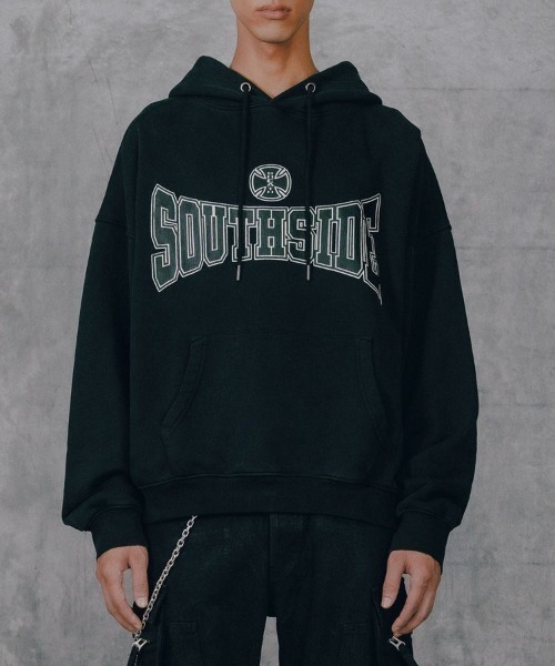 STYLISE パーカー 「BREATH」SOUTHSIDE CROSS LOGO HOODIE / ブラック