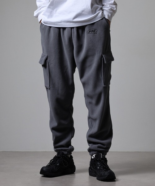 FUNALIVE（ファンアライブ） カーゴパンツ フリース ワンポイント ロゴ