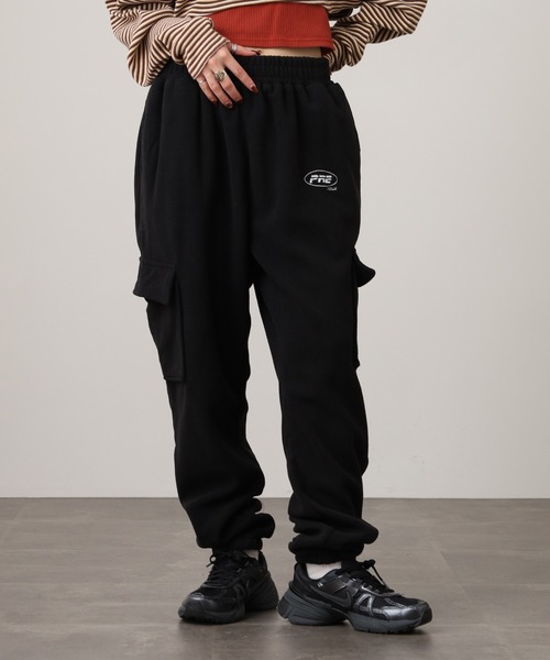 FUNALIVE（ファンアライブ） カーゴパンツ フリース ワンポイント ロゴ