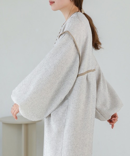 「Bab」 長袖ワンピース S ベージュ レディース_画像4