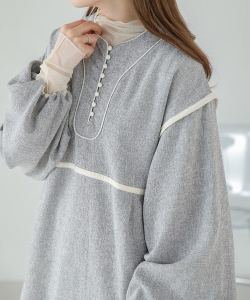 「Bab」 長袖ワンピース S ベージュ レディース_画像8