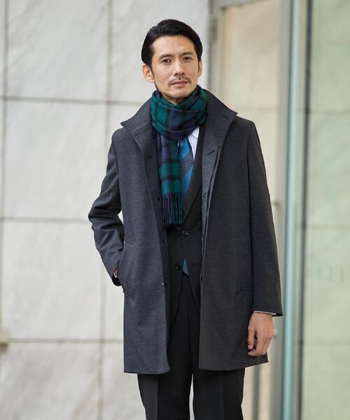 希少　Dior　スタンドカラーコート　ダウンライナー　取外し可　CDボタン　M ダウンライナー付】メランジ スタンドカラー コート（スタンドカラー