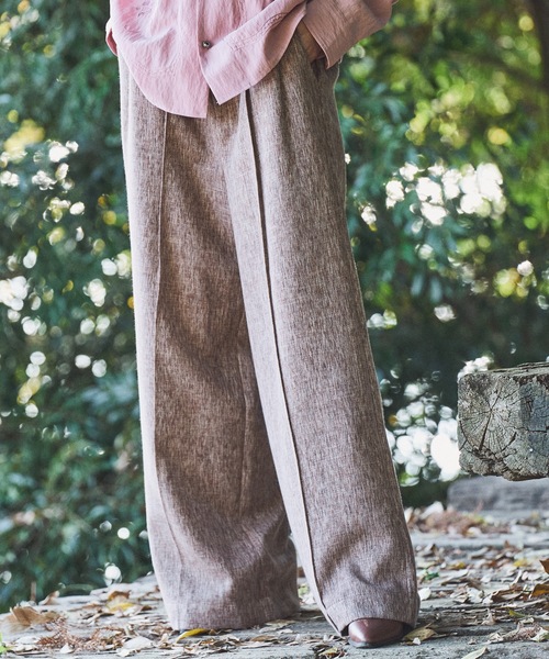 Casper John（キャスパージョン） スラックス Imitation linen semi