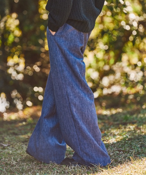 Casper John（キャスパージョン） スラックス Imitation linen semi