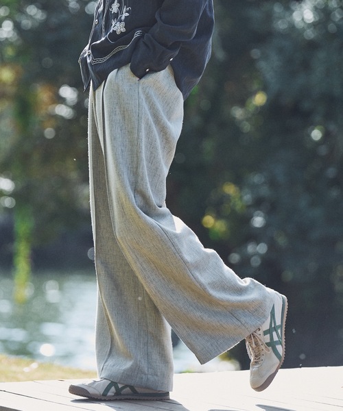 Casper John（キャスパージョン） スラックス Imitation linen semi