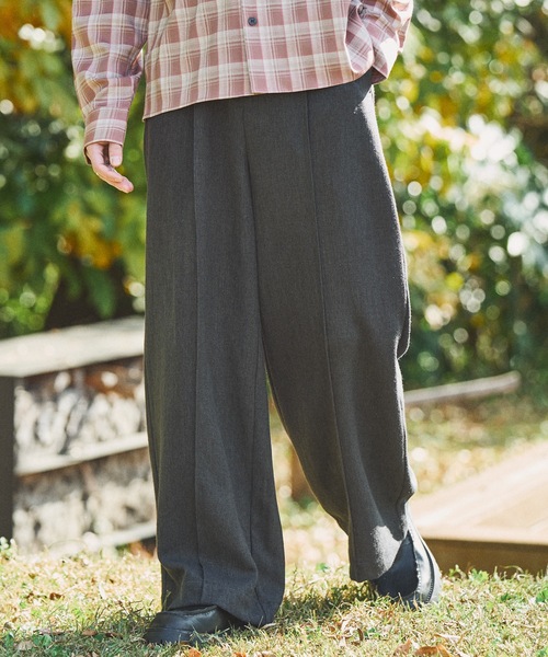 Casper John（キャスパージョン） スラックス Imitation linen semi