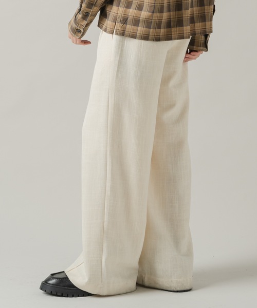 Casper John（キャスパージョン） スラックス Imitation linen semi
