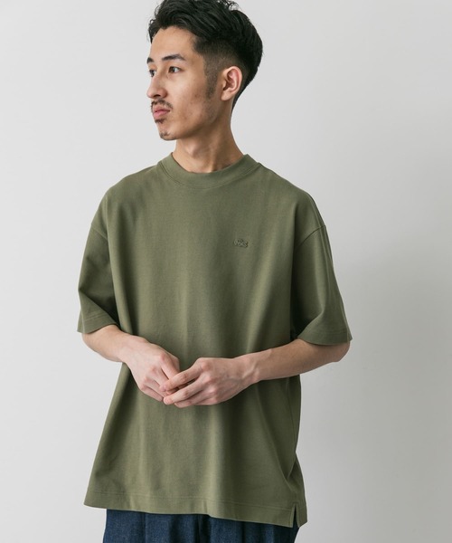 「LACOSTE」 半袖Tシャツ 4 カーキ メンズの画像