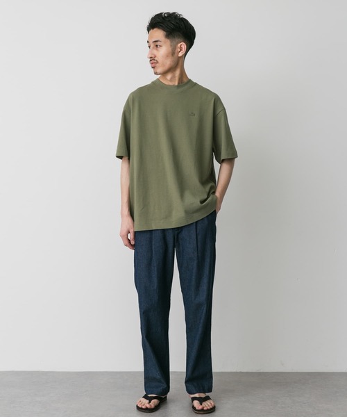 「LACOSTE」 半袖Tシャツ 4 カーキ メンズの画像
