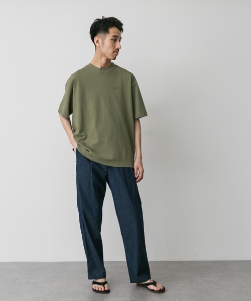 「LACOSTE」 半袖Tシャツ 4 カーキ メンズの画像