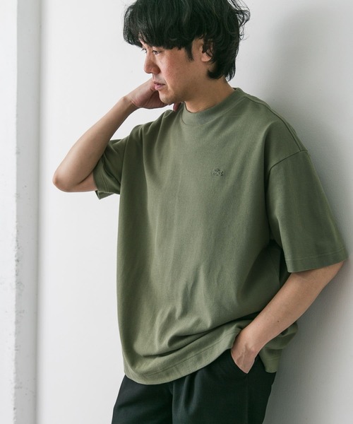 「LACOSTE」 半袖Tシャツ 4 カーキ メンズの画像