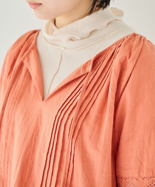 「Crisp」 長袖ブラウス FREE オレンジ レディース_画像7