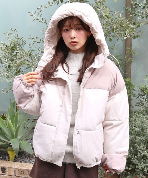 CECIL McBEE（セシルマクビー） ダウンコート ダウンジャケット 配色