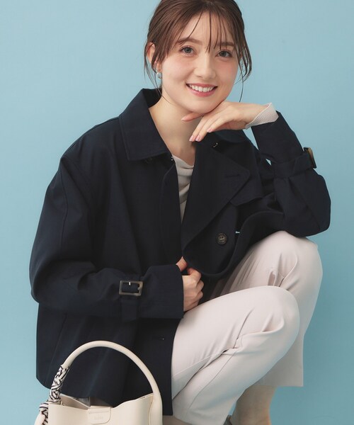indexショート丈コート美品 ノーカラーショートコート（ノーカラーコート） | index（インデックス
