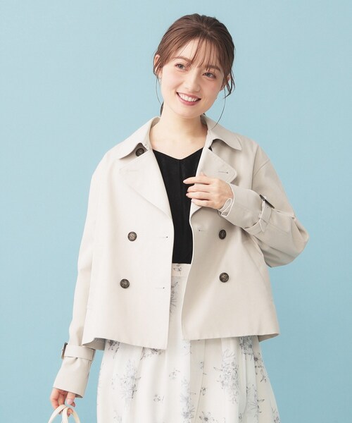 indexショート丈コート美品 index（インデックス） トレンチコート コート キャンディスリーブ