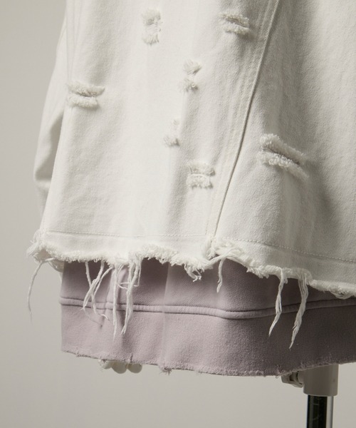 「GRANCY」 デニムジャケット L ホワイト メンズ_画像6