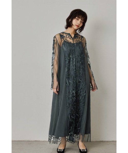 「niana」 長袖ワンピース M グレー レディースの画像