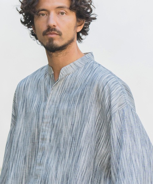 「CAMBIO」 長袖シャツ M ブルー メンズ_画像3