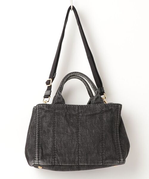 PRADA CANAPA 2WAY ハンドバッグ ブラック PRADA（プラダ） カナパ 2WAYバッグ - ブラック レディース : ZOZOTOWN