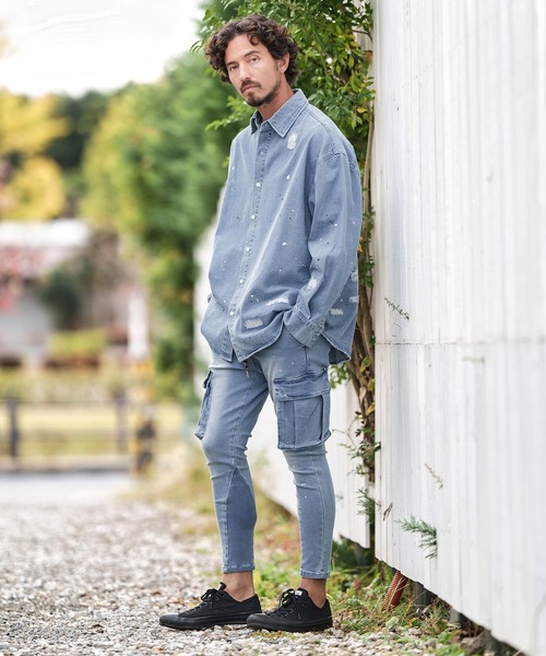 「CAMBIO」 デニムジャケット S ダークインディゴブルー メンズ_画像5