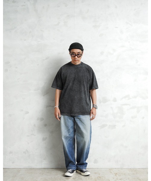 「LOS ANGELES APPAREL」 半袖Tシャツ X-LARGE インディゴブルー メンズ_画像3