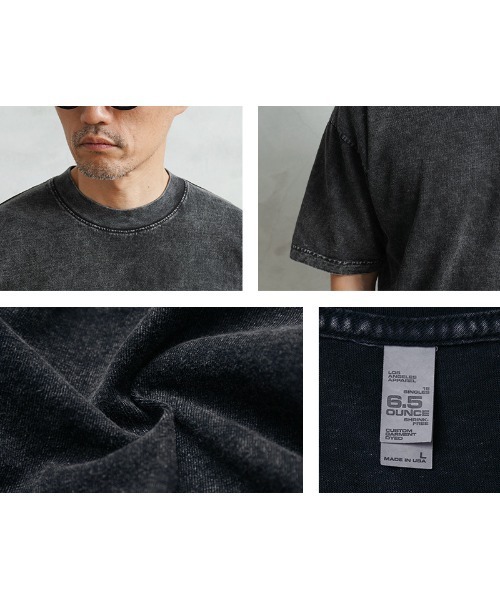「LOS ANGELES APPAREL」 半袖Tシャツ X-LARGE インディゴブルー メンズ_画像5