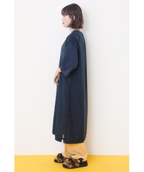 「RODEO CROWNS WIDE BOWL」 7分袖ワンピース FREE スモークピンク レディース_画像9