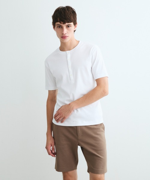 「three dots」 半袖Tシャツ SMALL ヘザーグレー メンズ_画像2