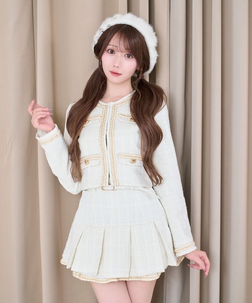 Rose Muse（ロゼミューズ） セットアップ Tweed jacket＆mini sk set