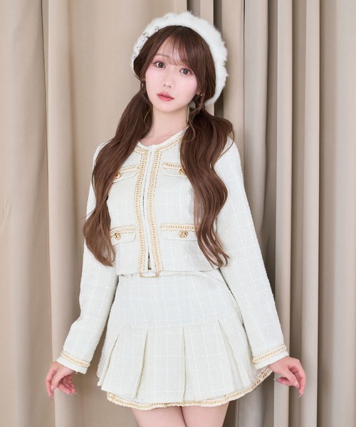 Rose Muse（ロゼミューズ） セットアップ Tweed jacket＆mini sk set