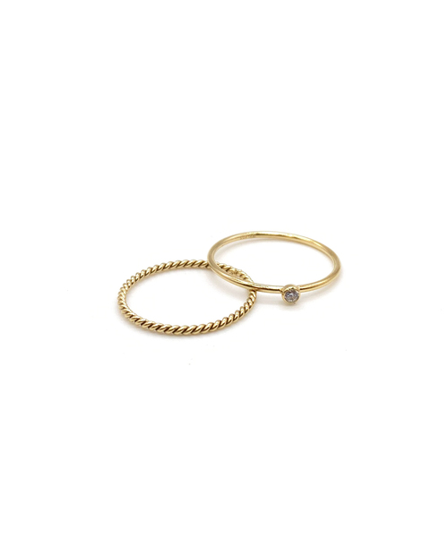 Newport（KEEN） 指輪 リング Twisted Ring set 14Kゴールドフィルド