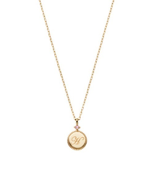 va vendome aoyama ネックレス K10YG 「H」イニシャル コインモチーフ 
