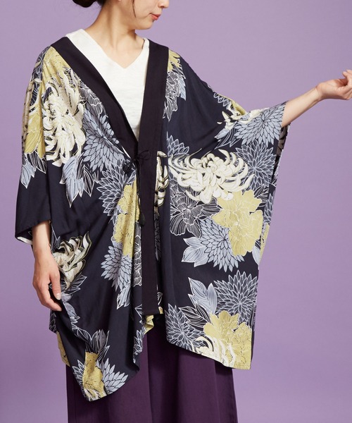 カーディガン 「カヤ」華信ならい羽織 レディース カヤ カーディガン 「カヤ」夏菊 浴衣ならいUV羽織 レディース