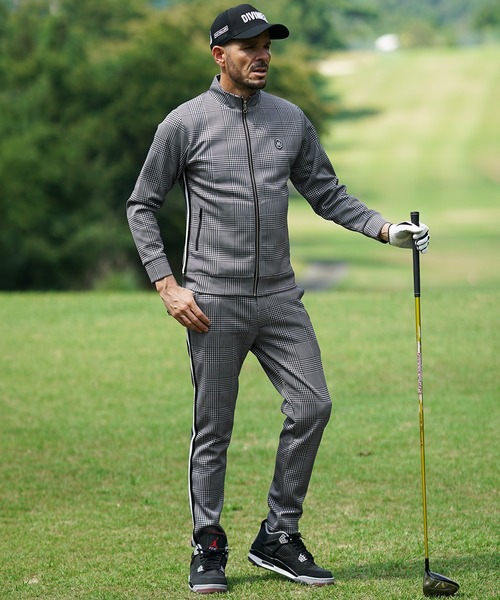 希少 DIVINER GOLF セットアップ 千鳥 ブルゾン ジャージ DIVINER GOLF ゴルフ 「DIVINER GOLF」グレンチェック/千鳥