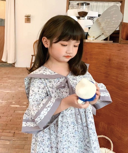 超熱 ワンピース セーラーカラー花柄ワンピース ワンピース チュニック カラー オレンジ Www Endriejavas Test Citrininis Lm Lt