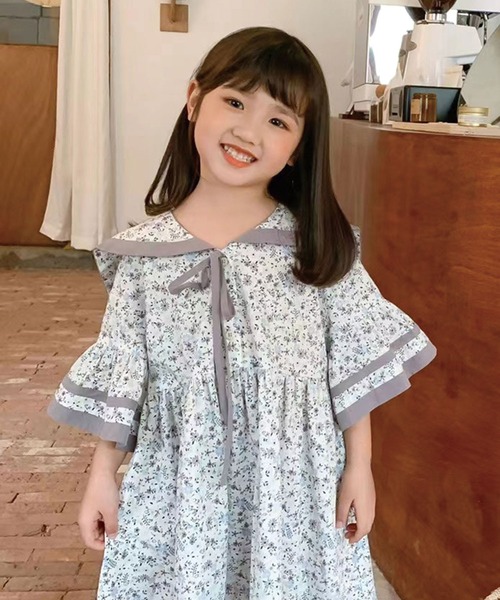 超熱 ワンピース セーラーカラー花柄ワンピース ワンピース チュニック カラー オレンジ Www Endriejavas Test Citrininis Lm Lt